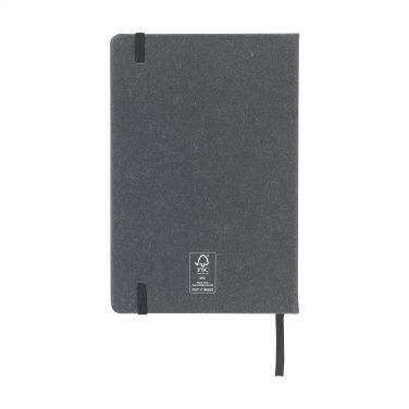 Logotrade advertising products photo of: Montana Recycled Leather Paper Notebook A5