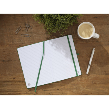 Logo trade corporate gifts image of: Recycled GRS PU Paper Notebook A5