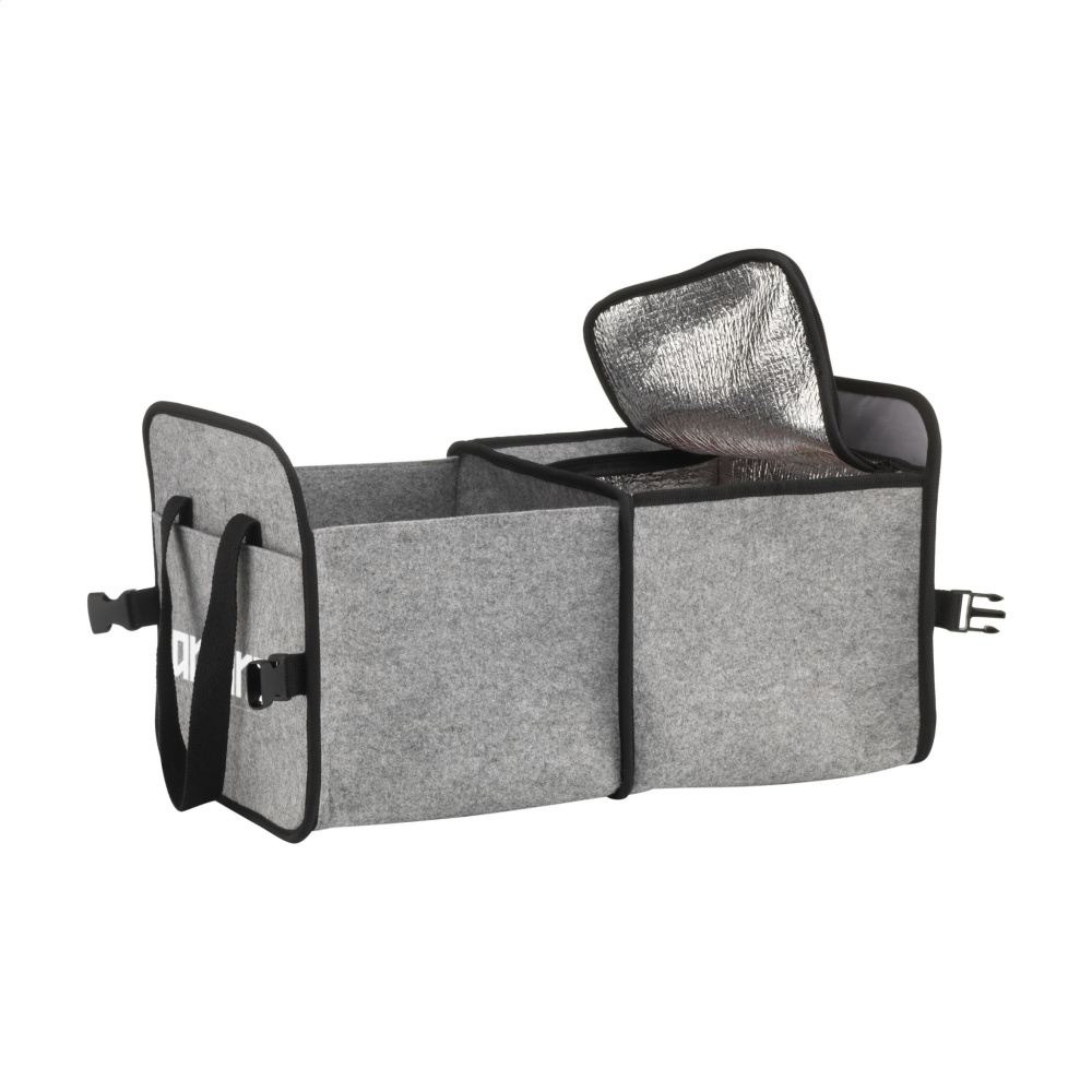 Logo trade promotional products image of: Trunk GRS RPET Felt Organiser Cooler bag