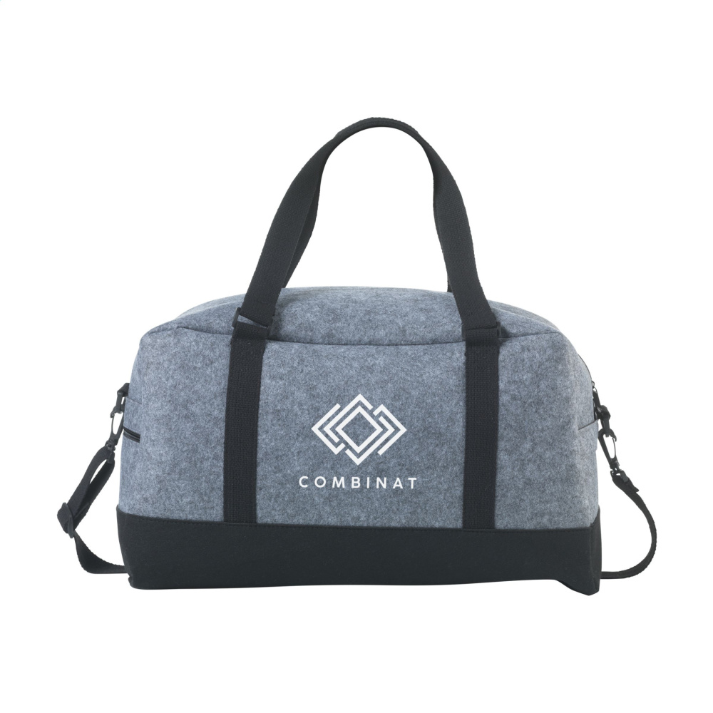 Logo trade promotional giveaways image of: Feltro GRS RPET Weekend Bag travelling bag