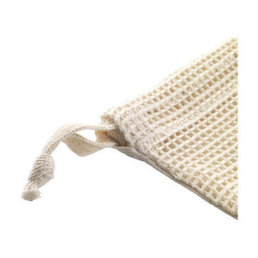 Logo trade corporate gift photo of: Natura Organic GOTS Mesh Bag (120 g/m²) fruit bag