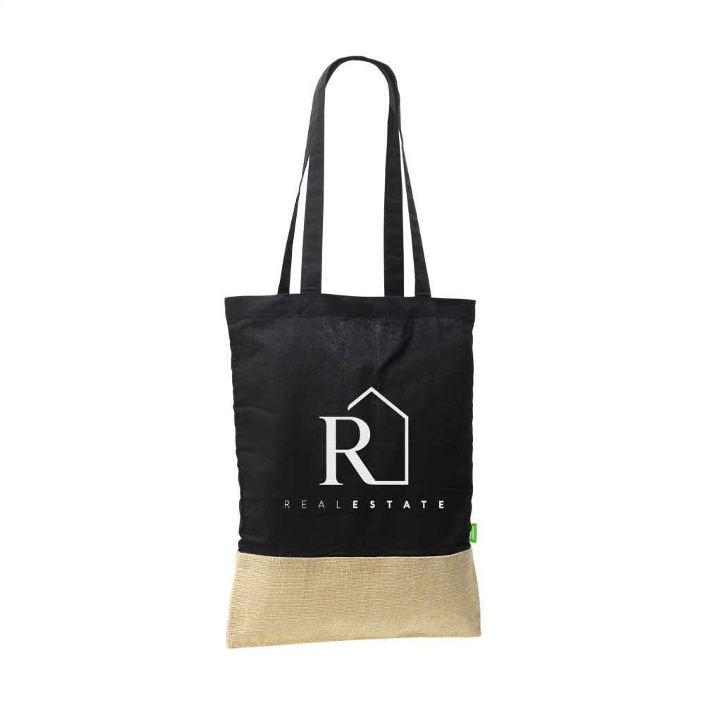 Logo trade promotional giveaway photo of: Combi Organic Shopper (160 g/m²) bag