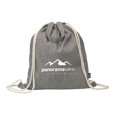 Logo trade advertising products image of: GRS Recycled Cotton PromoBag Plus (180 g/m²) backpack