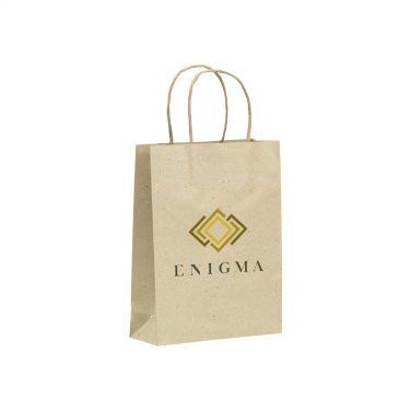 Logo trade promotional product photo of: Leaf It Bag recycled grass paper (120 g/m²) M