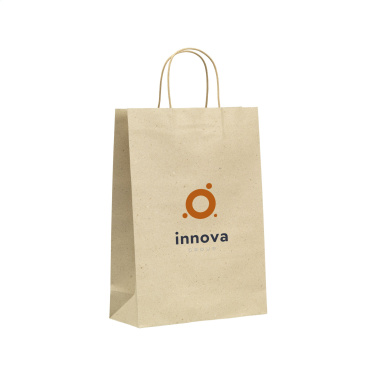 Logotrade promotional merchandise image of: Leaf It Bag recycled grass paper (120 g/m²) L