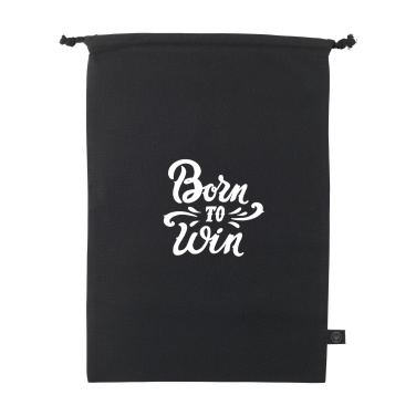 Logo trade promotional merchandise image of: Gift Pouch GRS Recycled Cotton (150 g/m²) L