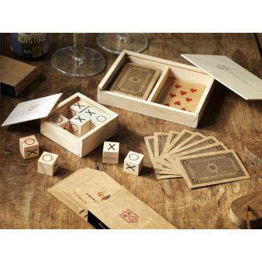 Logo trade promotional merchandise image of: Tic Tac Toe Game Bamboo