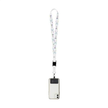 Logotrade promotional item picture of: Lanyard Sublimatie Buckle RPET 2 cm with Patch keycord