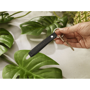 Logo trade promotional gifts image of: Vegan Pineapple Leather Keyring