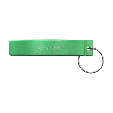Logo trade promotional gifts image of: Alu Opener GRS Recycled keyring