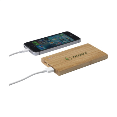 Logo trade promotional merchandise picture of: Bamboo 4000 Powerbank external charger