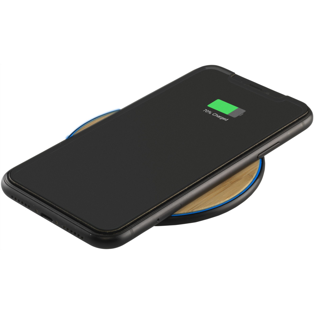 Logotrade promotional merchandise image of: Bamboo 10W Wireless Charger wireless fast charger