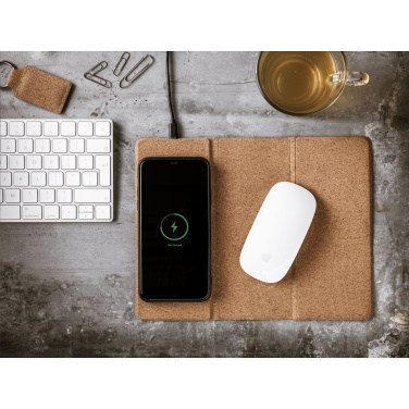 Logo trade promotional product photo of: Cork Wireless Charging Mousepad