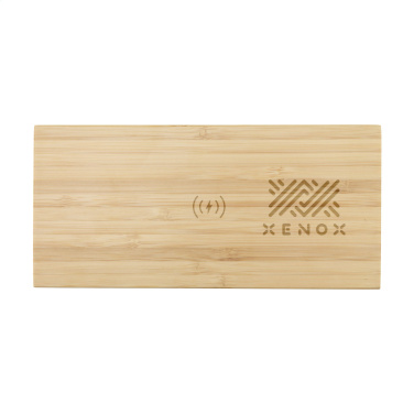 Logotrade promotional items photo of: Bamboo Alarm Clock with Wireless Charger