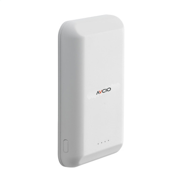 Logo trade promotional merchandise image of: Force Magnetic RCS Recycled Wireless Powerbank 5000