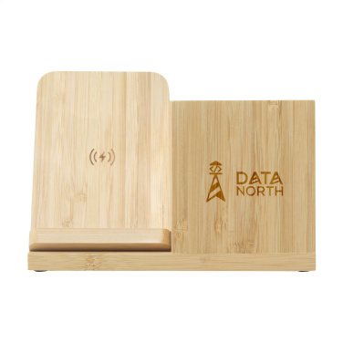 Logotrade advertising product image of: Bamboo Boss 15W charger/pen holder
