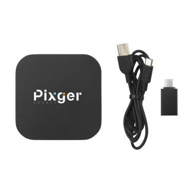 Logo trade corporate gifts picture of: Bamboo Wireless Charger 15W