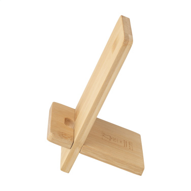 Logo trade promotional gifts picture of: Miyo Bamboo Phone Stand