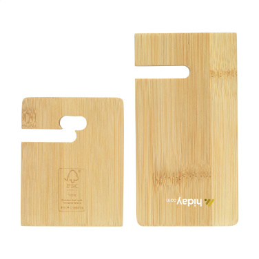 Logotrade promotional giveaway image of: Miyo Bamboo Phone Stand
