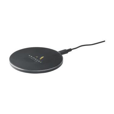 Logotrade promotional item picture of: Tecco GRS Recycled Alu 15W Wireless Charger