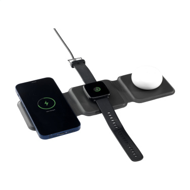 Logotrade promotional item picture of: TriCharge RCS  Recycled PU Wireless Charger