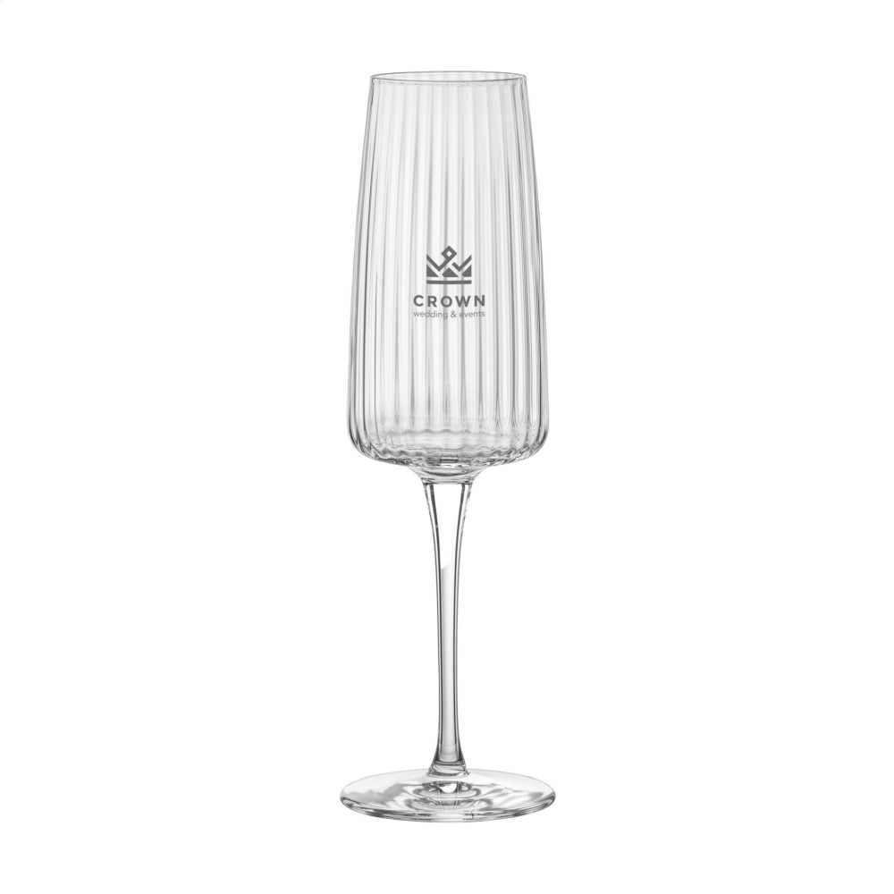 Logo trade promotional giveaway photo of: Ribbio Champagne glass 255 ml