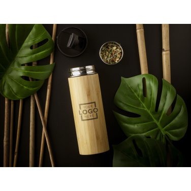 Logo trade promotional merchandise picture of: Sakura 360 ml bamboo thermo bottle/thermo cup