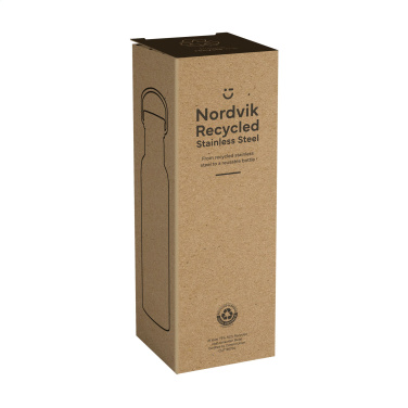 Logo trade promotional gifts image of: Nordvik RCS Recycled Steel 500 ml drinking bottle