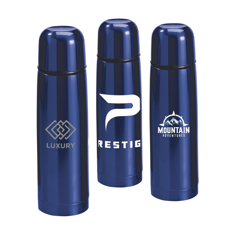 Logo trade promotional giveaway photo of: ThermoColour RCS Recycled Steel 500 ml thermo bottle
