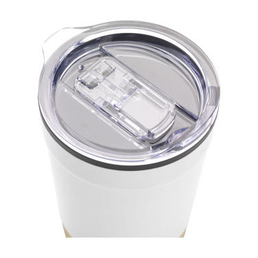 Logo trade promotional items picture of: Kobe Bamboo RCS Recycled Steel 350 ml coffee cup