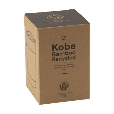 Logotrade promotional item image of: Kobe Bamboo RCS Recycled Steel 350 ml coffee cup