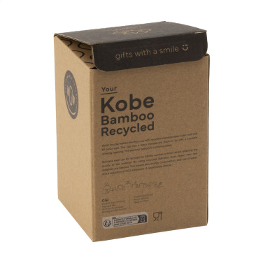 Logo trade business gifts image of: Kobe Bamboo RCS Recycled Steel 350 ml coffee cup