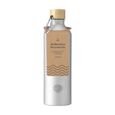 Logotrade promotional giveaways photo of: AluBamboo GRS Recycled Alu 750 ml water bottle