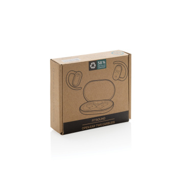 Logotrade corporate gift picture of: Fitsound RCS recycled plastic open ear TWS earbuds