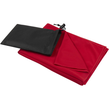Logo trade business gift photo of: Lucas RPET sport towel 50x100 cm