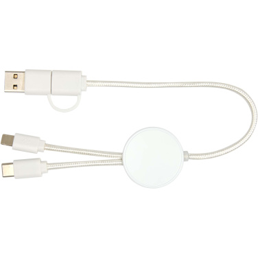 Logo trade promotional giveaway photo of: Citala 5-in-1 recycled plastic 30 cm data sync and 27W fast charge cable