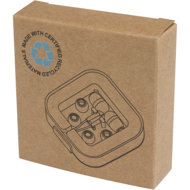 Logo trade advertising products image of: Baekdu wired Type-C headset with recycled plastic storage box
