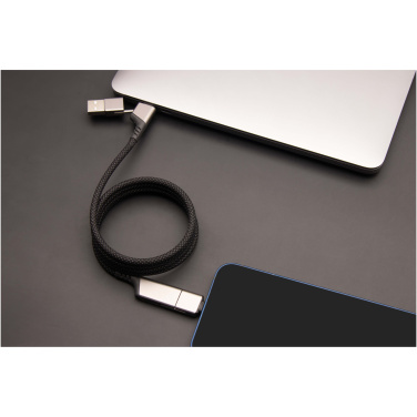 Logotrade promotional giveaway picture of: SCX.design C52 100W 4-in-1 rPET magnetic ultra fast charging cable 
