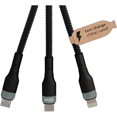 Logo trade promotional items picture of: SCX.design C53 100W 5-in-1 rPET ultra fast charging cable