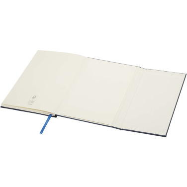 Logo trade promotional gift photo of: Alejandra A5 recycled plastic hard cover notebook