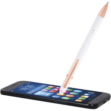 Logo trade promotional giveaway photo of: Nanna ballpoint pen with rose gold finish (blue ink)