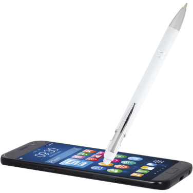 Logo trade promotional gifts picture of: Kish ballpoint pen with silver finish (blue ink)