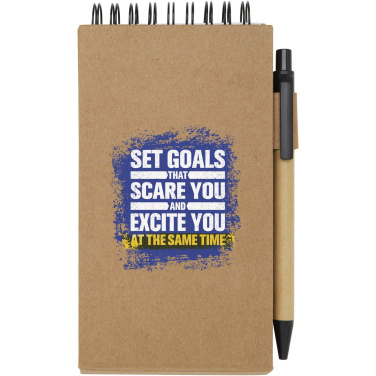 Logo trade promotional giveaways image of: Flipper sticky notepad with ballpoint pen (black ink)