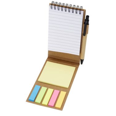 Logo trade promotional products image of: Flipper sticky notepad with ballpoint pen (black ink)