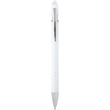 Logo trade promotional items image of: Kish ballpoint pen with silver finish (black ink)