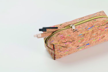 Logo trade promotional merchandise image of: Coloured cork pencil case