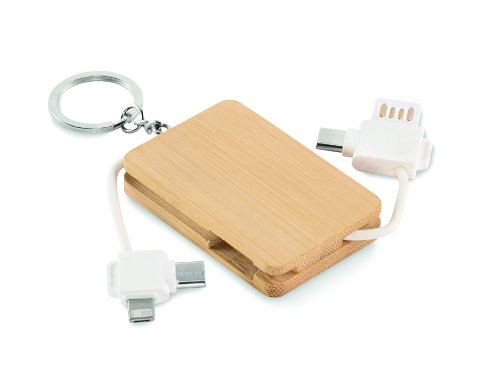 Logo trade promotional giveaways picture of: Key ring charging cable