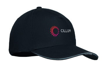 Logo trade promotional products image of: 5 panel LED cotton cap 220gr/m²