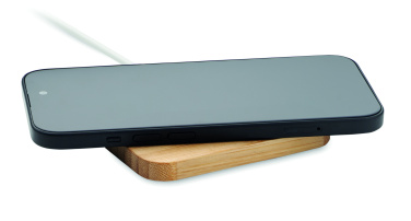 Logo trade promotional merchandise photo of: 15W wireless charger in bamboo
