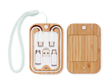 Logo trade promotional item photo of: 15W wireless charger in bamboo